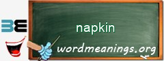 WordMeaning blackboard for napkin